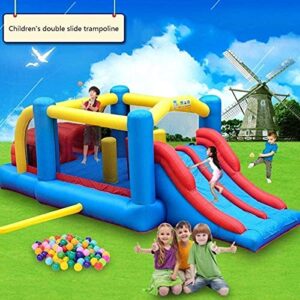 Inflatable Castle and Slide, Trampoline Children S Indoor and Outdoor Jumping Bed Kindergarten Small Square Toys Playground 560 * 255 * 190Cm