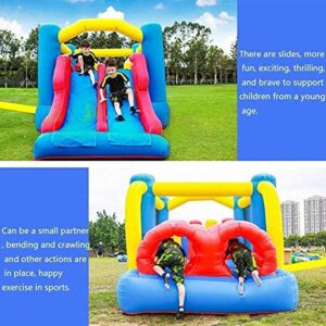 Inflatable Castle and Slide, Trampoline Children S Indoor and Outdoor Jumping Bed Kindergarten Small Square Toys Playground 560 * 255 * 190Cm