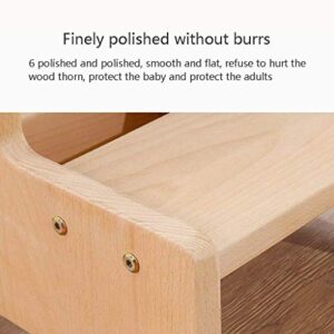 YEBDD Wooden 2-Step Stool with Maple Finish for Kids and Adults, Features 2 Convenient Carrying Handles, Suitable for Individuals Up to 200lbs