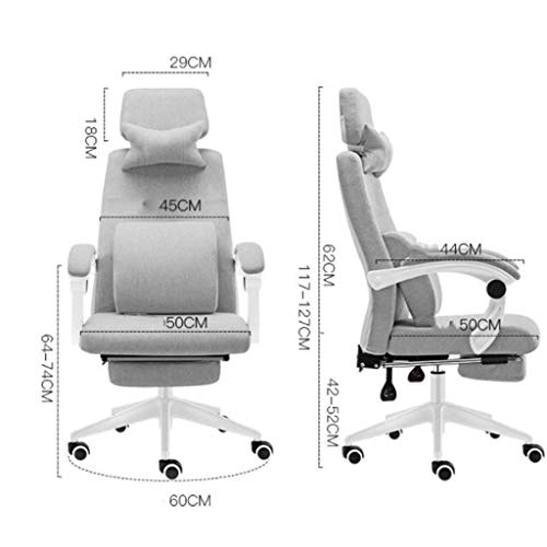 ZLBYB Office Chair Ergonomic Desk Chair Mesh Computer Chair Back Support Mid Back Executive Chair Task Rolling Swivel Chair for Back Pain, Grey