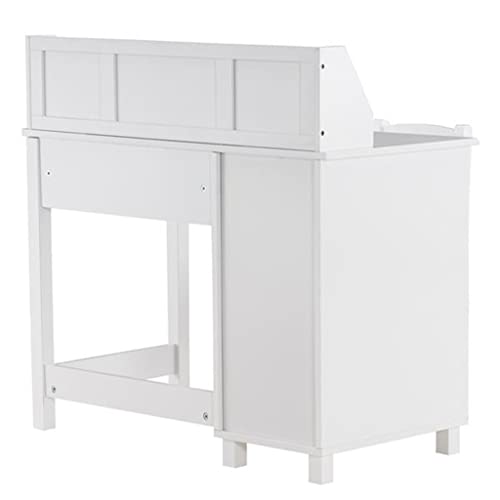 DCOT (90 x 45 x 86 cm Painted Student Desk and Chair Set Study Table Set Study Table B White (