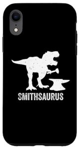 iphone xr smithsaurus t rex kids blacksmith forging case