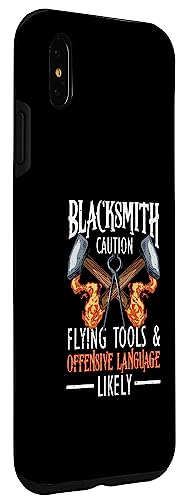 iPhone XS Max Forging Blacksmithing Forge Blacksmith Caution Flying Tools Case