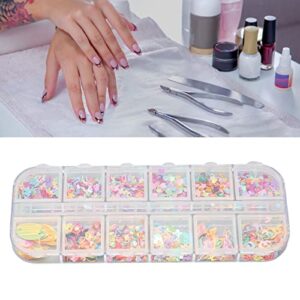 Tgoon Nail Decals Flakes, Art Glitter Sequins Shiny Wide Application Various Shapes Portable for Nail Art Craft Makeup