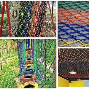 EkiDaz HXRW Rope Net Outdoor Climbing Frame Net for Kids Climbing Cargo Net Colorful Decorative Protective Netting Rope Ladder Net Playground Sets for Backyards (Size : 3 * 5m(9.9 * 15.15ft))