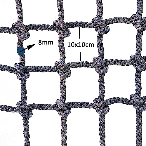 EkiDaz HXRW Rope Net Climbing Net for Kids Safety Net Rope Net Climbing Cargo Netting for Outdoor Treehouse Playground Sets for Backyards (Size : 4 * 4m(12.12 * 12.12ft))