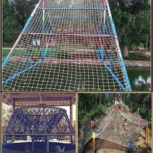 EkiDaz HXRW Rope Net Protective Safety Net Wear-Resistant Rope Climbing Net Anti Fall Net for Garden Treehouse Fence Decoration Playground Sets for Backyards (Size : 2 * 5m(6.6 * 15.15ft))