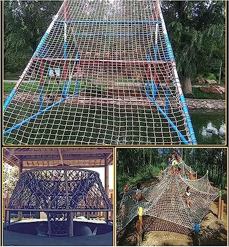 EkiDaz HXRW Rope Net Protective Safety Net Wear-Resistant Rope Climbing Net Anti Fall Net for Garden Treehouse Fence Decoration Playground Sets for Backyards (Size : 2 * 5m(6.6 * 15.15ft))