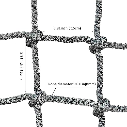 EkiDaz HXRW Rope Net Protective Safety Net Wear-Resistant Rope Climbing Net Anti Fall Net for Garden Treehouse Fence Decoration Playground Sets for Backyards (Size : 2 * 5m(6.6 * 15.15ft))