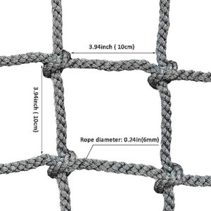 EkiDaz HXRW Rope Net Climbing Net for Kids Indoor and Outdoor Playing Garden Climbing Cargo Net Durable Protective Safety Net Playground Sets for Backyards (Size : 4 * 6m(12.12 * 18.18ft))