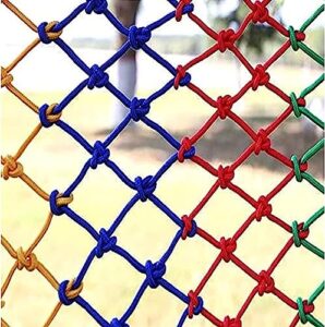 ekidaz hxrw rope net climbing net for kids outdoor colorful protective safety netting garden fence decoration net playground sets for backyards (size : 2 * 5m(6.6 * 15.15ft))