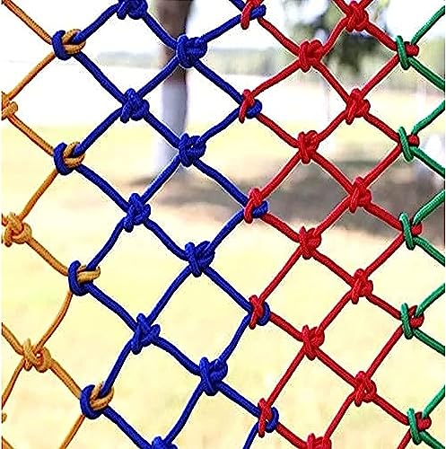 EkiDaz HXRW Rope Net Climbing Net for Kids Outdoor Colorful Protective Safety Netting Garden Fence Decoration Net Playground Sets for Backyards (Size : 2 * 5m(6.6 * 15.15ft))