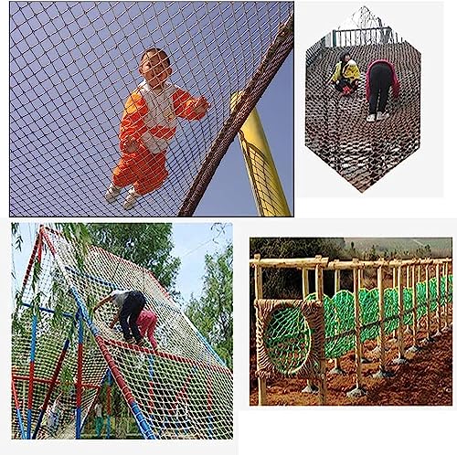 EkiDaz HXRW Rope Net Kids Protective Safety Net Climbing Cargo Netting Outdoor Rope Climbing Net Fall Protection Safety Net Playground Sets for Backyards (Size : 2 * 5m(6.6 * 15.15ft))