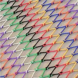 ekidaz hxrw rope net climbing nets for kids outdoor colorful protective safety netting obstacle climbing net cargo net playground sets for backyards (size : 2 * 4m(6.6 * 12.12ft))