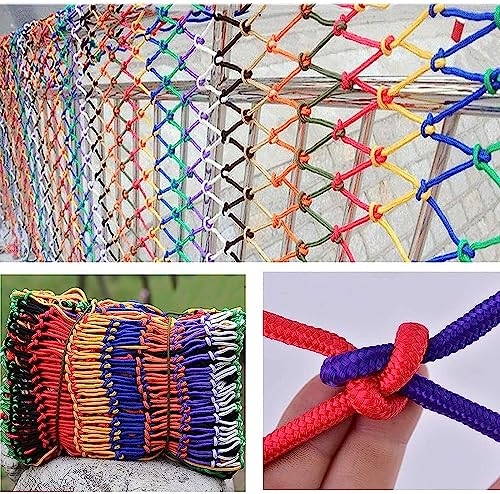 EkiDaz HXRW Rope Net Colorful Climbing Net for Kids Outdoor Indoor Climbing Rope Ladder Net Decorative Net Playground Sets for Backyards (Size : 2 * 4m(6.6 * 12.12ft))