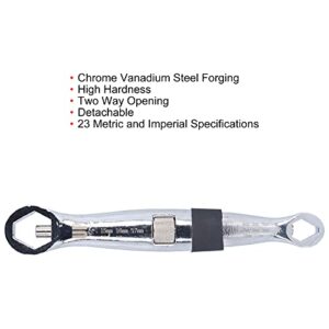 xwyebo Upgrade Your Toolbox with the Double-End Detachable Wrench ChromeVanadium Steel Forging, High Hardness, Metric and Imperial Box Wrench