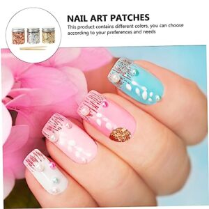 COHEALI 1 Set Gold Foil Paper Scraps Nail Stickers Nail Sequins Glitter Stickers Cosmetic Glitter for Face Fingernail Glitter Eyeshadow Nail Foil DIY Nail Decor Nail Art Decor Manicure