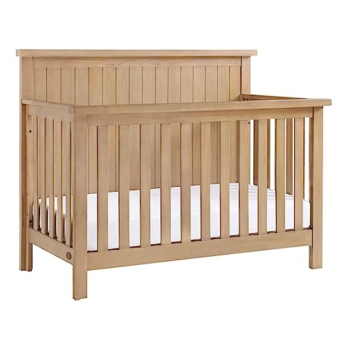 Oxford Baby Everlee 4-in-1 Convertible Crib, Honey Wood