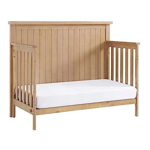 Oxford Baby Everlee 4-in-1 Convertible Crib, Honey Wood