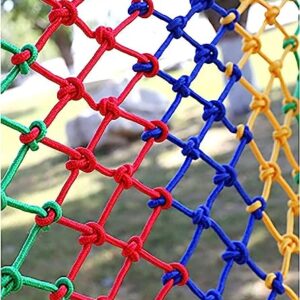 EkiDaz HXRW Rope Net Climbing Net for Kids Durable Climbing Cargo Net Outdoor Colorful Rope Ladder Net for Balcony Banister Protection Playground Sets for Backyards (Size : 2 * 5m(6.6 * 15.15ft))