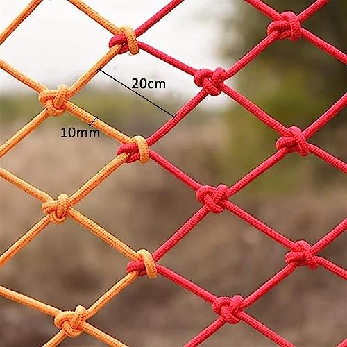 EkiDaz HXRW Rope Net Climbing Net for Kids Durable Climbing Cargo Net Outdoor Colorful Rope Ladder Net for Balcony Banister Protection Playground Sets for Backyards (Size : 2 * 5m(6.6 * 15.15ft))