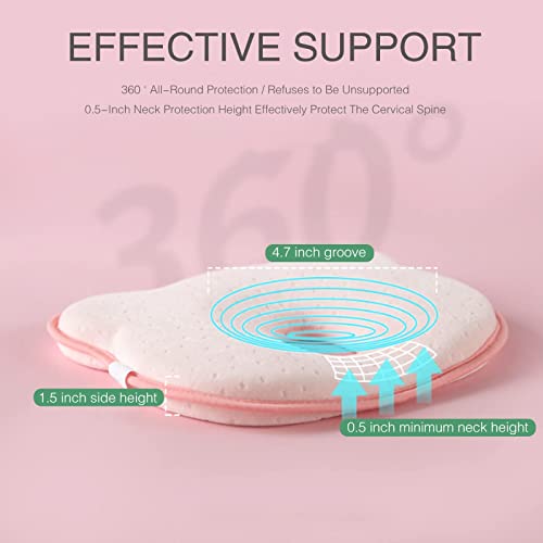 Avamake Вaby Pillow for Sleeping - Pillow with Prevent Flat Head Syndrome, for Head Neck Support Soft and Comfortable, Вaby Head Pillow, Includes Pillowcase and Nursing Pillow (Grey)