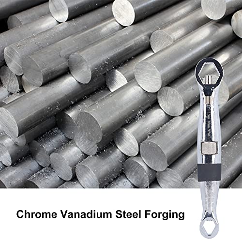 Orenic Double End Wrench Set, Ratcheting Wrench Set with High Hardness Chrome Vanadium Steel Forging, Detachable Metric and Imperial Box Wrench, Long Wrench Spanner Box End Ratcheting Wrenches