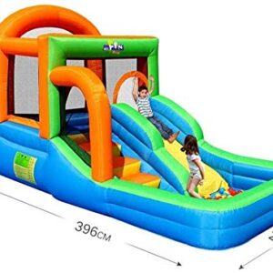 Inflatable Castle and Slide, Indoor Children S Slide Family Outdoor Children S Playground Multifunctional Inflatable Jumping Bed Colors 396 213 244Cm