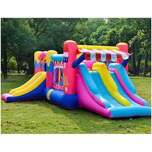 Bouncy Castles Inflatable Castle Family Children's Playground Outdoor Play Equipment Small Trampoline Slide Combination Inflatables & Bouncy Castles, 520X275X205cm