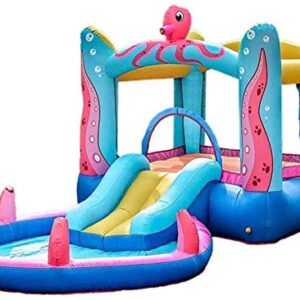 Baby Toys Bouncy Castles, Children's Inflatable Castle, Kid Slide Toys, Children's Playground Inflatable Trampoline, for Indoor and Outdoor