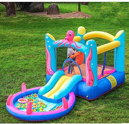 Baby Toys Bouncy Castles, Children's Inflatable Castle, Kid Slide Toys, Children's Playground Inflatable Trampoline, for Indoor and Outdoor