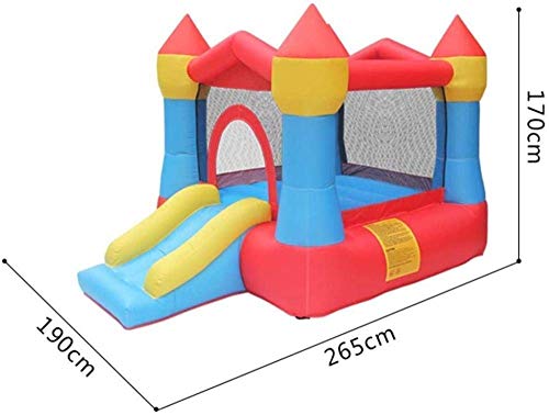 Inflatable Castle for Children, Trampoline Home Small Inflatable Slide Parent-Children S Playground Kindergarten Indoornd Outdoor Toy Playground Colors 265 190 170Cm