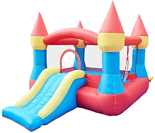 Inflatable Castle for Children, Trampoline Home Small Inflatable Slide Parent-Children S Playground Kindergarten Indoornd Outdoor Toy Playground Colors 265 190 170Cm