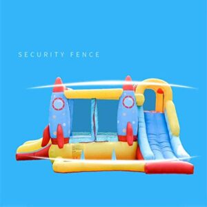 Children's Inflatable Castle Rocket Jumping Bed Indoor and Outdoor Children's Trampoline Household Playground Toys