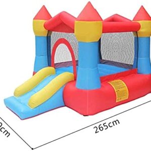 Inflatable Castle for Children, Trampoline Home Small Inflatable Slide Parent-Children s Playground Kindergarten Indoor and Outdoor Toy Playground Colors 265 190 170cm