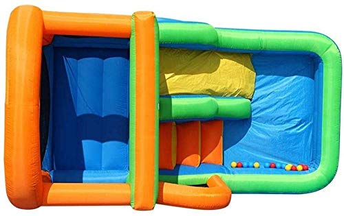 Inflatable Castle and Slide, Indoor Children S Slide Family Outdoor Children S Playground Multifunctional Inflatable Jumping Bed Colors 396 213 244Cm