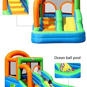 Inflatable Castle and Slide, Indoor Children S Slide Family Outdoor Children S Playground Multifunctional Inflatable Jumping Bed Colors 396 213 244Cm