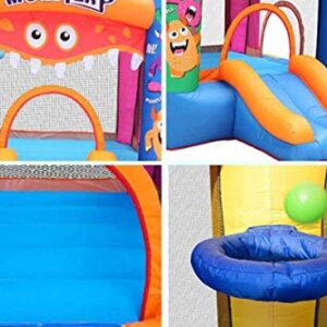 Inflatable Bouncy Castle, Children's Inflatable Castle, Small Indoor and Outdoor Trampoline, Environmental Protection, Oxford Cloth Fabric, Water Inflatable Children's Playground