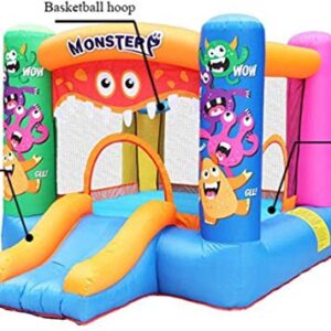 Inflatable Bouncy Castle, Children's Inflatable Castle, Small Indoor and Outdoor Trampoline, Environmental Protection, Oxford Cloth Fabric, Water Inflatable Children's Playground