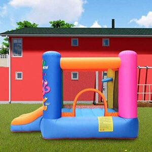 Inflatable Bouncy Castle, Children's Inflatable Castle, Small Indoor and Outdoor Trampoline, Environmental Protection, Oxford Cloth Fabric, Water Inflatable Children's Playground