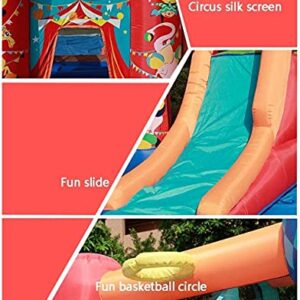 Inflatable Castle and Slide, Children S Playground Indoor Inflatable Toys Outdoor Circus Trampoline Square Playground Colors