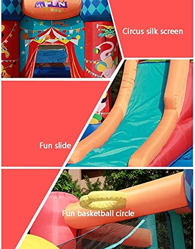 Inflatable Castle and Slide, Children S Playground Indoor Inflatable Toys Outdoor Circus Trampoline Square Playground Colors