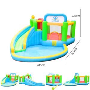 Children's Inflatable Castle Water Slide is Suitable for Indoornd Outdoor Garden Playgrounds