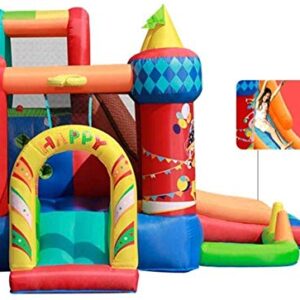 Inflatable Castle and Slide, Children S Playground Indoor Inflatable Toys Outdoor Circus Trampoline Square Playground Colors