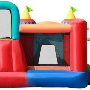 Inflatable Castle and Slide, Children S Playground Indoor Inflatable Toys Outdoor Circus Trampoline Square Playground Colors