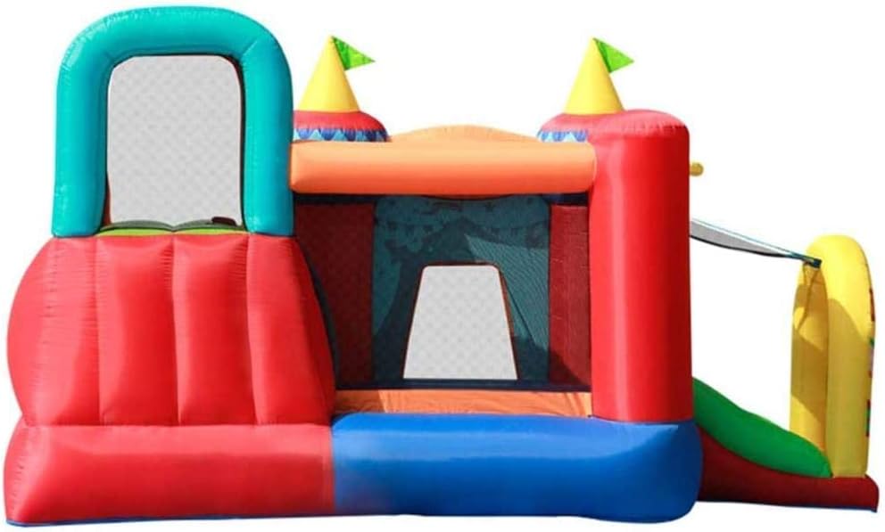 Inflatable Castle and Slide, Children S Playground Indoor Inflatable Toys Outdoor Circus Trampoline Square Playground Colors