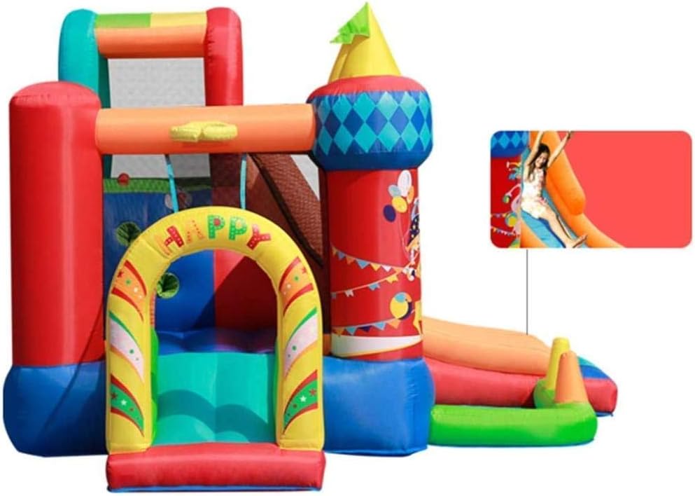 Inflatable Castle and Slide, Children S Playground Indoor Inflatable Toys Outdoor Circus Trampoline Square Playground Colors