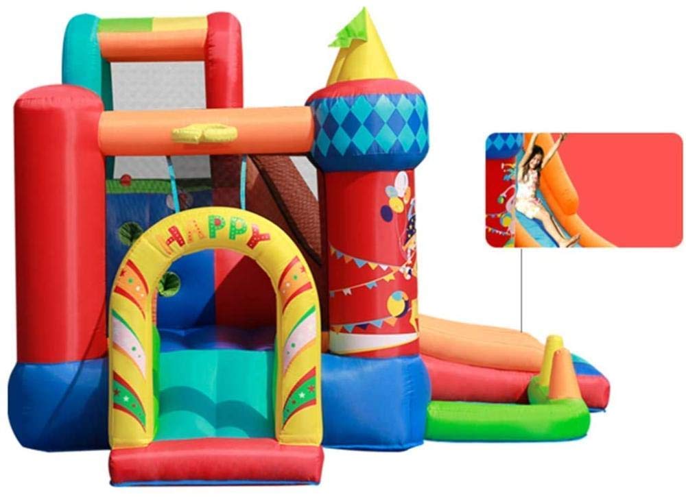 Inflatable Castle and Slide, Children S Playground Indoor Inflatable Toys Outdoor Circus Trampoline Square Playground Colors