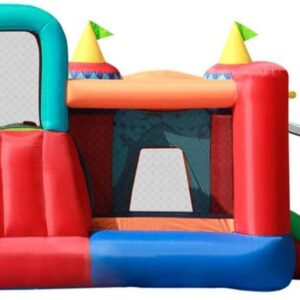 Inflatable Castle and Slide, Children S Playground Indoor Inflatable Toys Outdoor Circus Trampoline Square Playground Colors