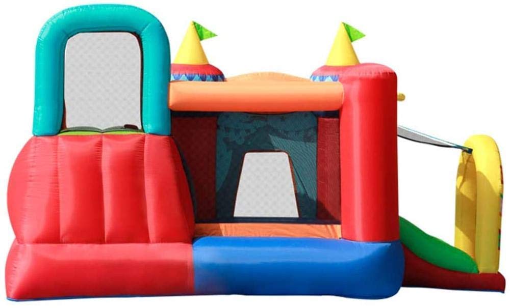 Inflatable Castle and Slide, Children S Playground Indoor Inflatable Toys Outdoor Circus Trampoline Square Playground Colors